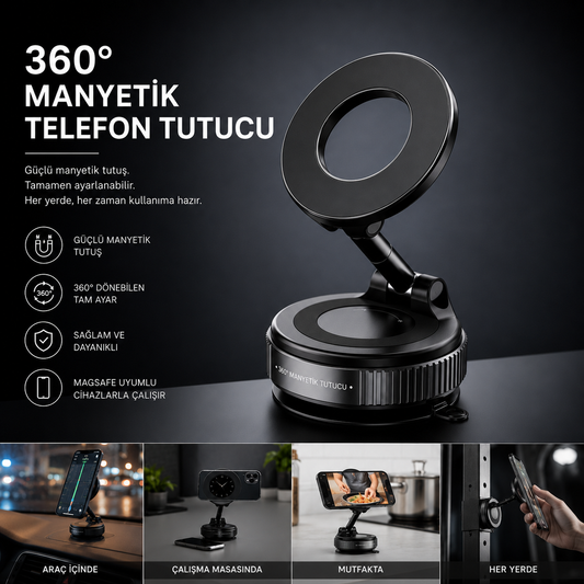 360° Manyetik Telefon Tutucu